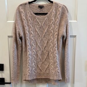 THE LIMITED Women's Cable Knit Sweater - dusty pink - small